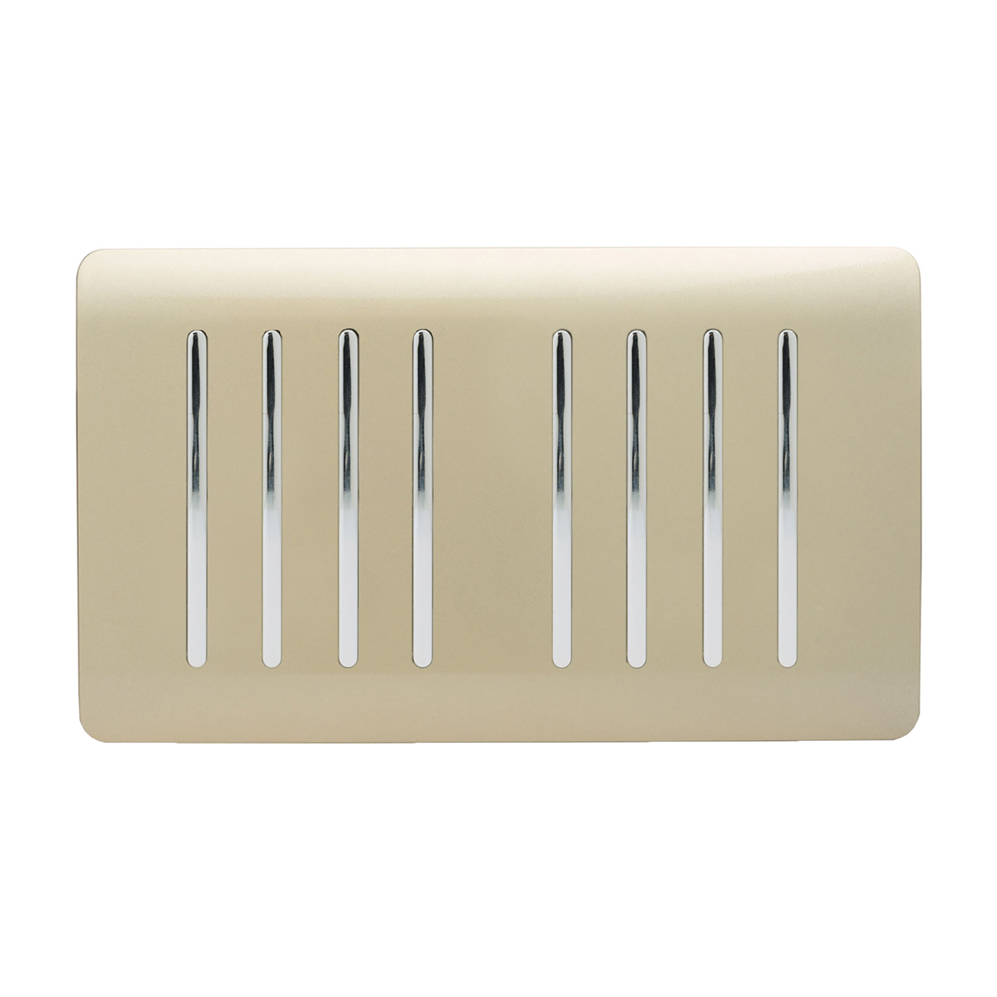 ART-SS88GO  8 Gang 2 Way 10 Amp Rocker Twin Plate Champagne Gold
